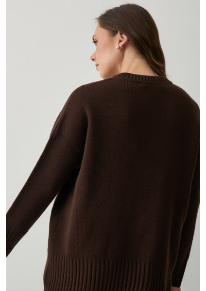 Kahverengi Bisiklet Yaka Basic Kazak - 2217 fiyatları