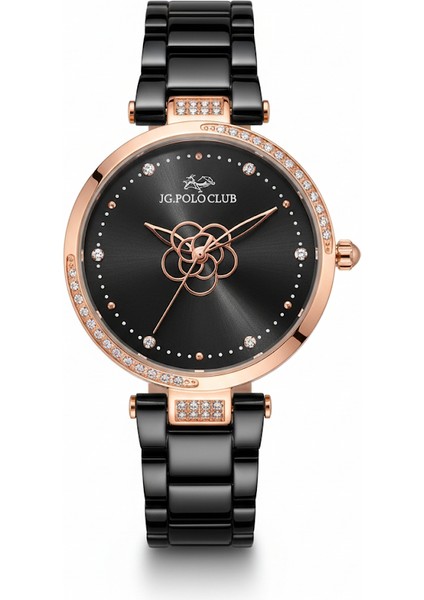 Kadın Kol Saati Siyah Renk, Siyah Kadran - Şık Metal Kordon, 2 Yıl Garantili