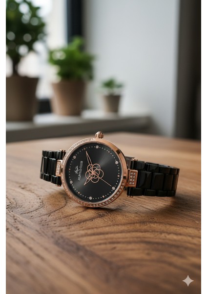 Kadın Kol Saati Siyah Renk, Siyah Kadran - Şık Metal Kordon, 2 Yıl Garantili fiyatları
