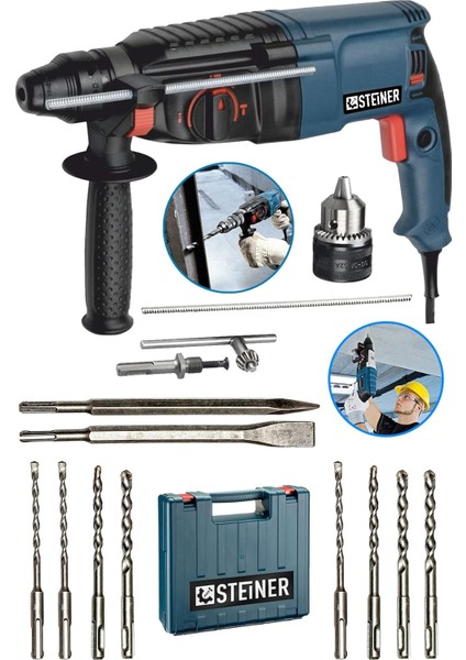 Alman 3000 Watt 5 Joule Hilti Kırıcı Delici Darbeli Matkap + 1 Mandren + 10 Uç fiyatları