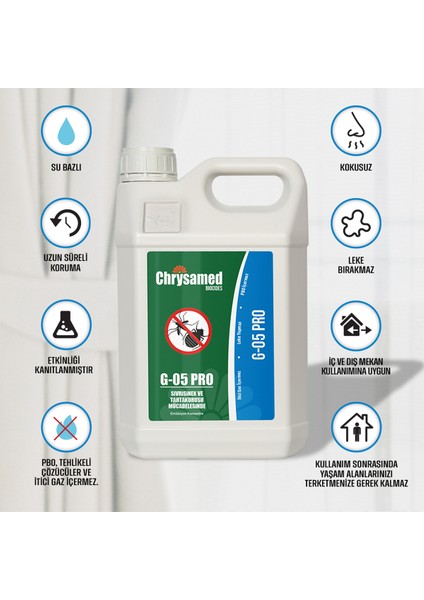 G-05 Pro Bitki Özlü Böcek İlacı 5 lt Sivrisinek ve Tahtakurusu Türlerinde Etkili fiyatları