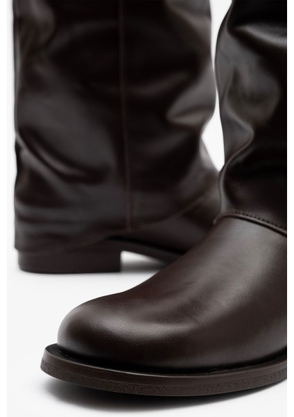 Vestro Kahverengi Deri Kadın Çizme indirimleri