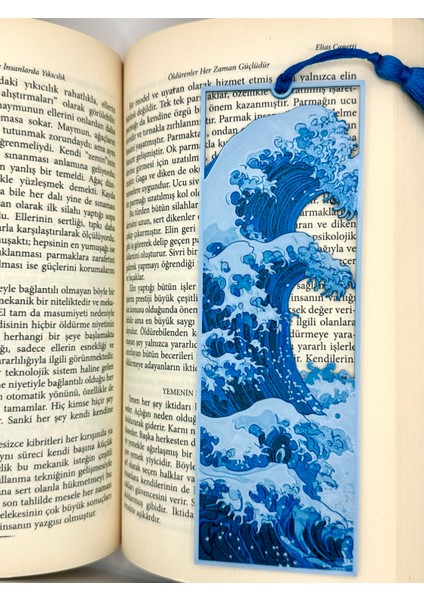 Büyük Dalga The Great Wave Off Kanagawa Hokusai Kabartmalı Kitap Ayracı Püsküllü fırsatları