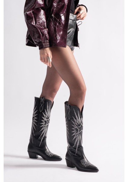 Frea Siyah Deri Kadın Çizme fiyatları