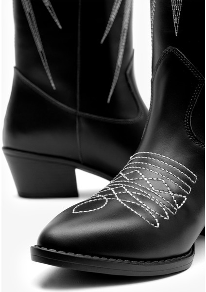 Frea Siyah Deri Kadın Çizme indirimleri