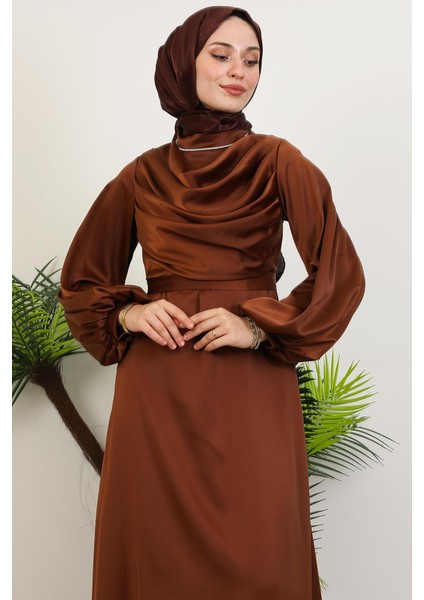 Kuyruklu Degaje Elbise Kahve indirimleri