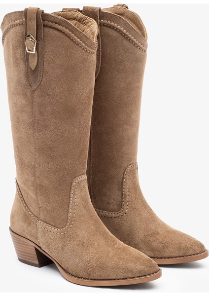 Pamira Yağ Yeşili Süet Deri Kadın Çizme fırsatları