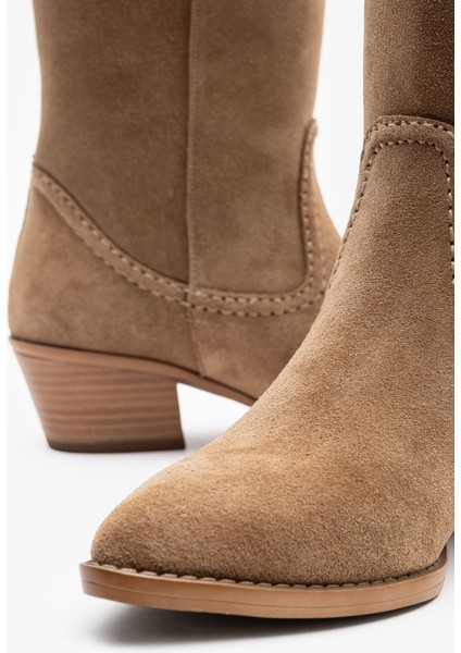 Pamira Yağ Yeşili Süet Deri Kadın Çizme indirimleri