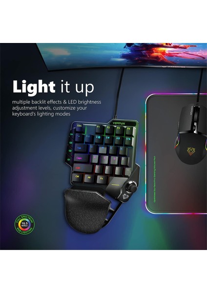 Combat - Oyuncu Tuş Takımı Tek Elle Kontrol Joystick Destekli Quickstrike™ modelleri