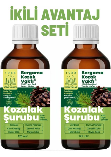 Bergama Kozak Vakfı Kozalak Şurubu 2 x 125 ml