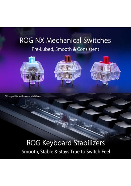 Rog Azoth Rog Nx Red Switch Kablosuz Mekanik Gaming Klavye indirimleri