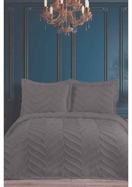 Perota Soft Çift Kişilik Pike Takımı Antrasit