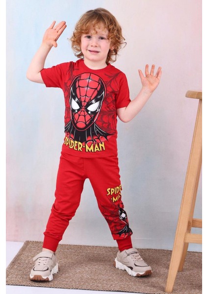 Erkek Çocuk Desenli Kısa Kollu Tshırt Eşofman 2'Li Takım fiyatları