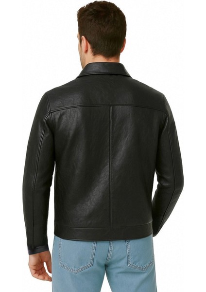 Donald Hakiki Deri Erkek Siyah Basic Ceket fiyatları