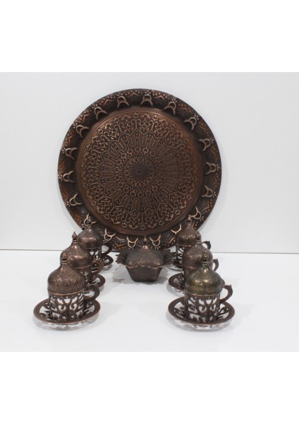 6'lı Osmanlı Motifli Kahve Fincan ve Şekerlik Takımı fiyatları