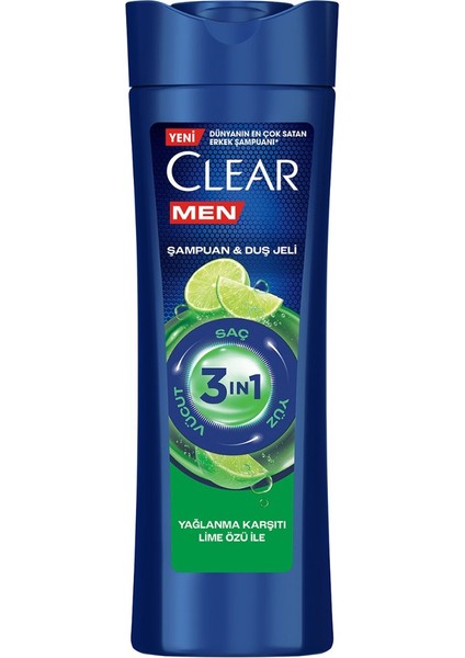 Men 3ın1 Şampuan & Duş Jelı Yağlanma Karşıtı Lıme Özü 350 ml fiyatları