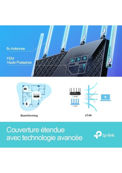 Archer AX73, AX5400 Çift Bant Gigabit Wi-Fi 6 Router, Fiber Destekli, 4×gbps Lan Portlarılar indirimleri