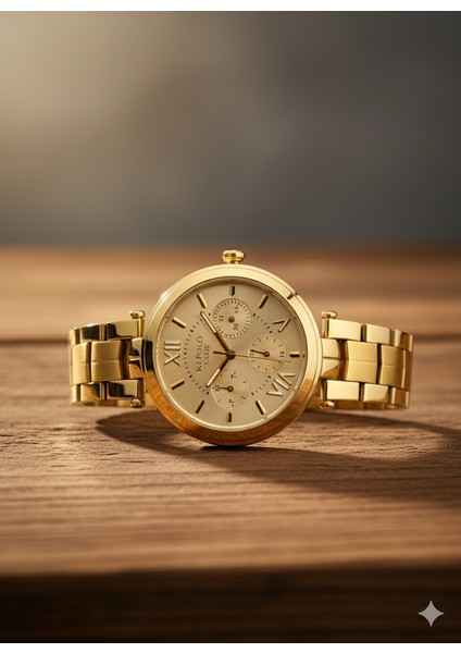 Jg. Polo Club Kadın Kol Saati Altın Renk, Altın Kadran - Şık Metal Kordon, 2 Yıl Garantili fiyatları