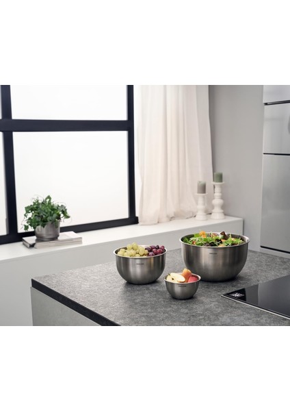 Fresh & Save Bowls Vakumlu Saklama Kabı, L, 24 Santimetre, Paslanmaz Çelik, Metalik Gri modelleri