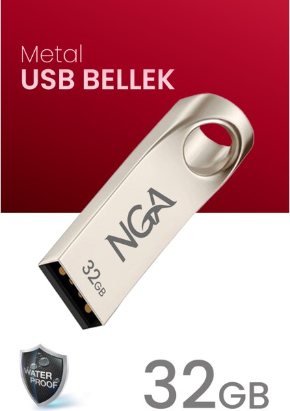 USB Bellek Metal Gövde Güvenli USB Memory - Flash Drive