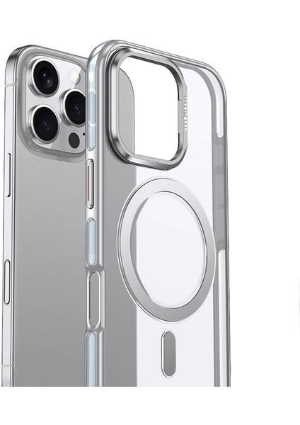 iPhone 16 Pro Max Uyumlu Kılıf Wlons Magsafeli Renkli Çerçeve Standlı Efsane Kapak Gri fiyatları