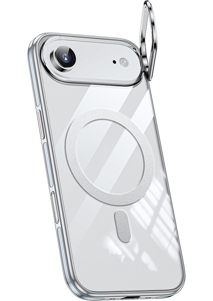 iPhone 17 Air Uyumlu Kılıf Wlons Magsafeli Renkli Çerçeve Standlı Efsane Kapak Gri fiyatları