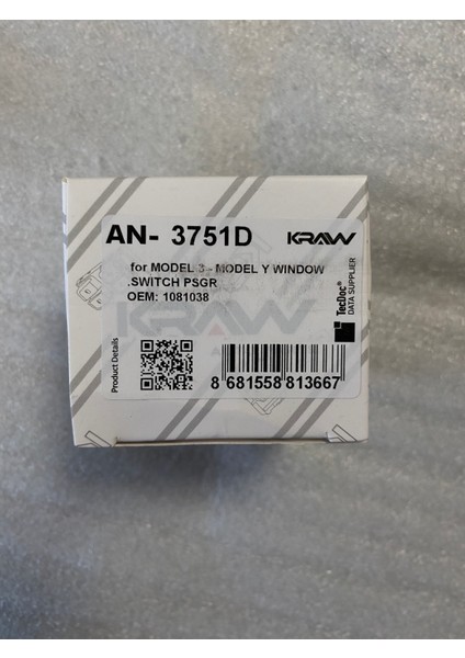 Tesla Model Y - Model 3 Tekli Cam Düğmesi 1081038 modelleri