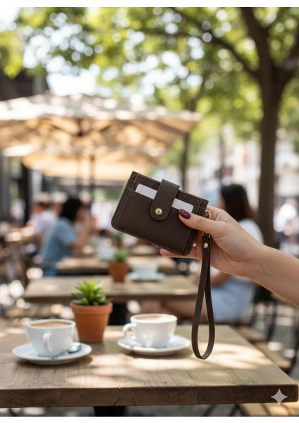 Acıkahve Anahtarlık ve Kartlık Detaylı Minimal Cüzdan ve Kartlık modelleri