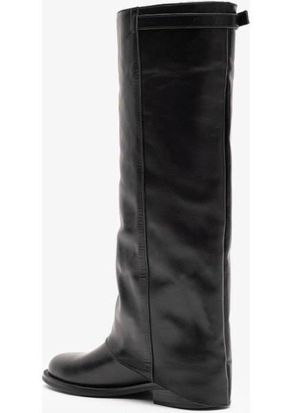 Vestro Siyah Deri Kadın Çizme modelleri