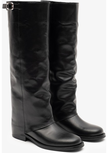 Vestro Siyah Deri Kadın Çizme fırsatları