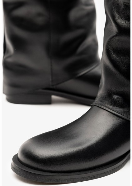 Vestro Siyah Deri Kadın Çizme indirimleri