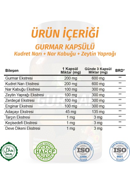Şifa Gurmar Kapsül (GYMNEMA CAPSULE) fiyatları