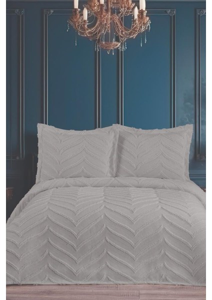 Perota Soft Çift Kişilik Pike Takımı Gri