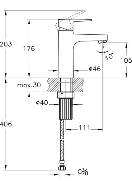 Shift T30 A4368936 Yüksek Lavabo Bataryası, Mat Siyah fırsatları