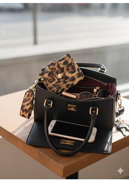 Leopar Anahtarlık ve Kartlık Detaylı Minimal Cüzdan ve Kartlık modelleri