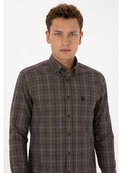 Erkek Kahverengi Gömlek Desenli 50308555-VR029 fiyatları