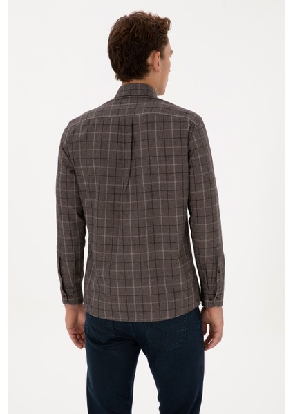 Erkek Kahverengi Gömlek Desenli 50308555-VR029 indirimleri