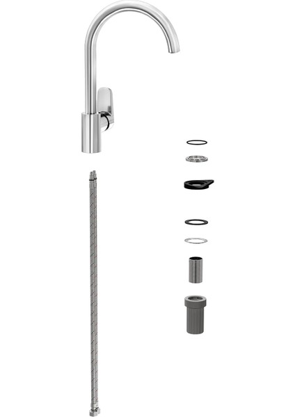 Shift T20 A43674 Eviye Bataryası, C Tipi, Krom