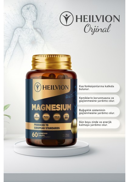 MAGNEZYUM Multi Complex 3'lü Form(BİSGLİSİNAT,MALAT,SİTRAT) & B6 Vitamini-60 TABLET fiyatları