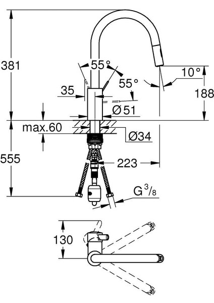 Eviye Bataryası Spiralli 2 Fonk. Eurocosmo Krom- 31481001 fiyatları