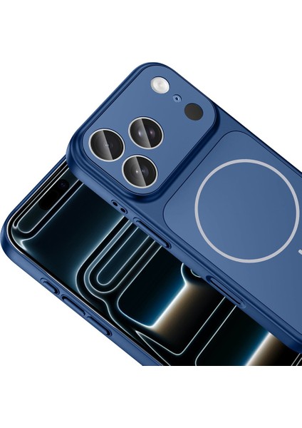 iPhone 17 Pro Uyumlu Kılıf Formen M-Safe Şarj Özellikli Kamera Korumalı Mavi modelleri