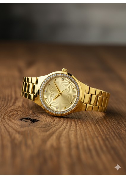 Jg. Polo Club Kadın Kol Saati Altın Renk, Altın Kadran - Şık Metal Kordon, 2 Yıl Garantili fiyatları