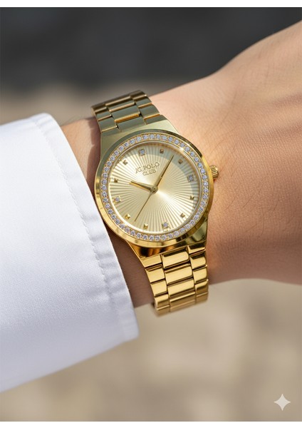 Jg. Polo Club Kadın Kol Saati Altın Renk, Altın Kadran - Şık Metal Kordon, 2 Yıl Garantili modelleri