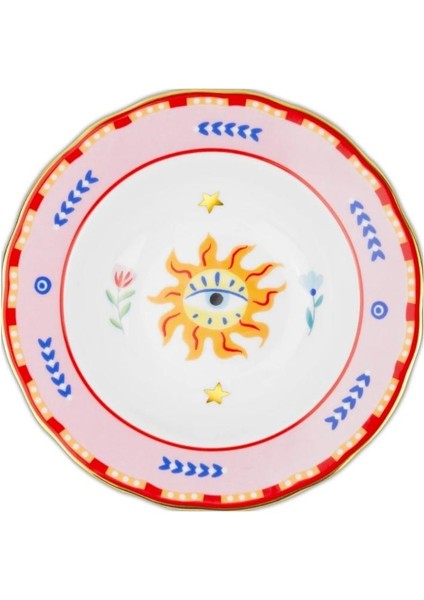 Mamma Mia Göz Desenli Tabak 22 cm