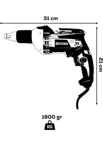 Alman 900 Watt Profesyonel Alçıpan Vidalama Tabancası 90 Nm modelleri
