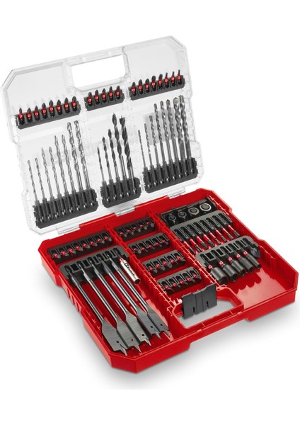 Orijinal Einhell Xl-Case 95 Parça Darbeye Dayanıklı Set (Lokma Anahtarı, Havşa, Durdurucu, Pim Anaht