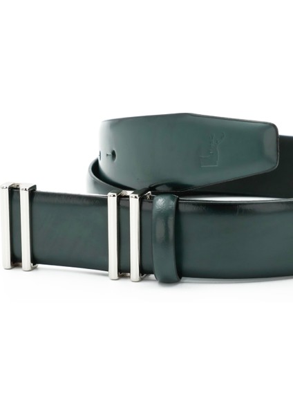 Nappa Hakiki Deri 3,50 cm Pimli Toka Klasik Erkek Kemer - KMR101