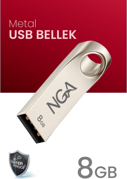 USB Bellek Metal Gövde Güvenli USB Memory - Flash Drive