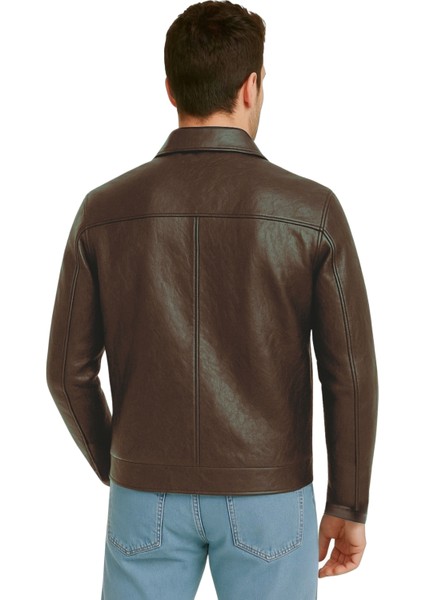 Donald Hakiki Deri Erkek Kahverengi Basic Ceket fiyatları