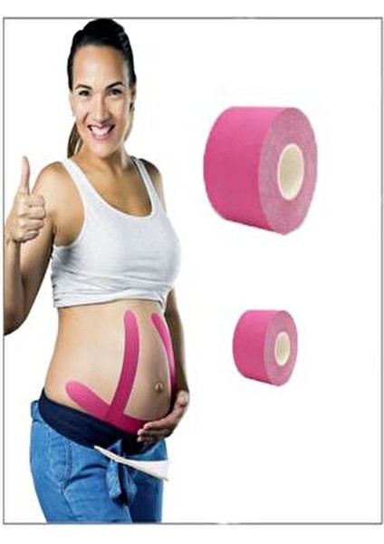 Göbek Destekleyici Bant - Pembe Renk